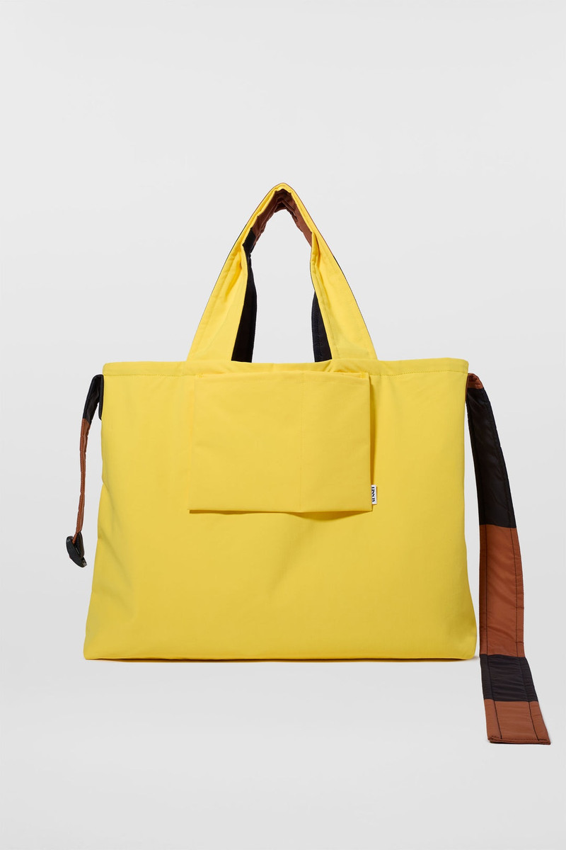 EVERYDAY REVERSIBLE BAG / tan brown & black stripes 3