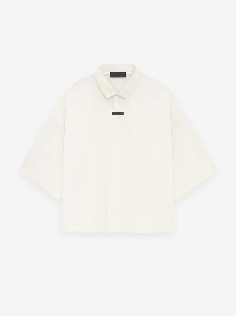 Womens Pique Cropped Polo - 1