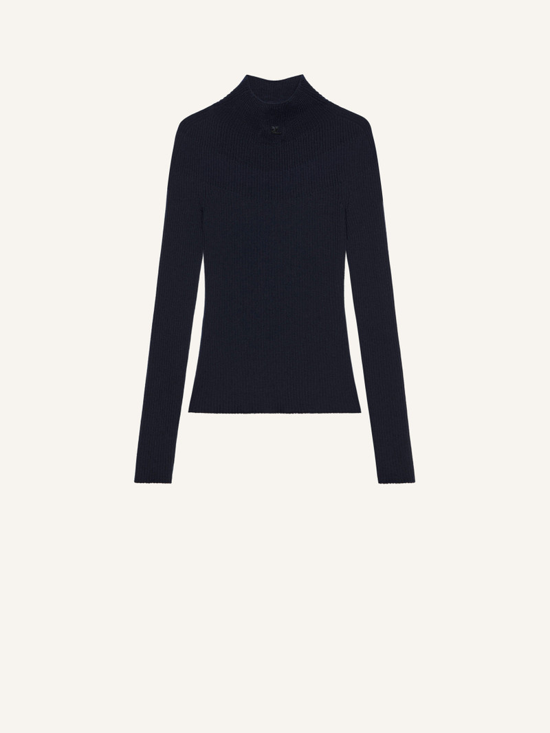 MOCKNECK LIGHT RIB SWEATER 1
