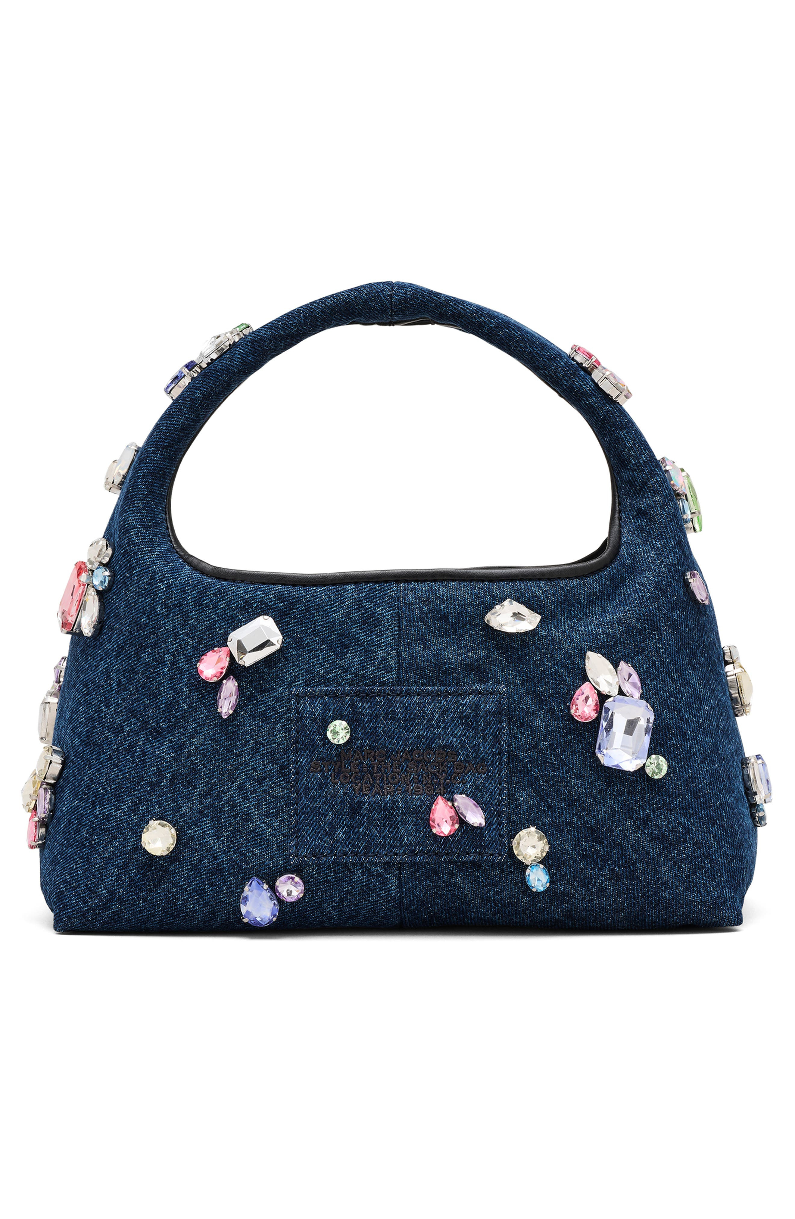 Marc Jacobs The Mini Embellished Denim Top Handle Bag in Indigo at Nordstrom - 2