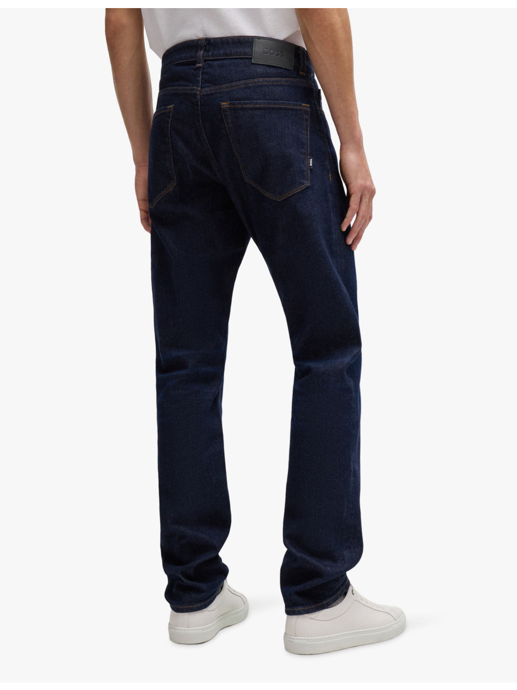 Business leisure regular-fit straight-leg stretch-denim jeans - 4