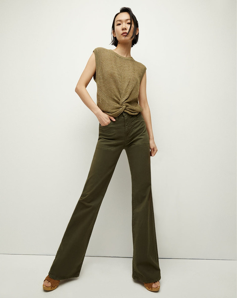 VERONICA BEARD CROSBIE PATCH POCKET SLIM WIDE-LEG PANT outlook