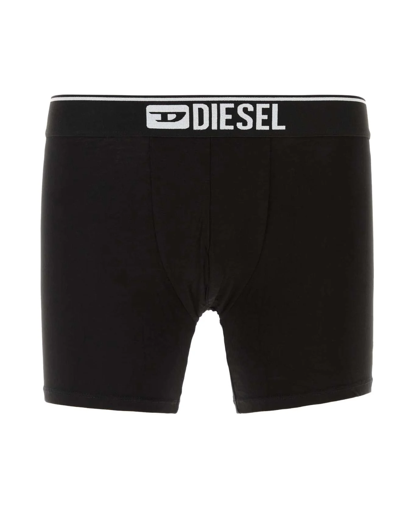 Black Stretch Cotton Boxer Set - 1
