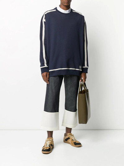 Loewe anagram contrasting trim sweatshirt outlook