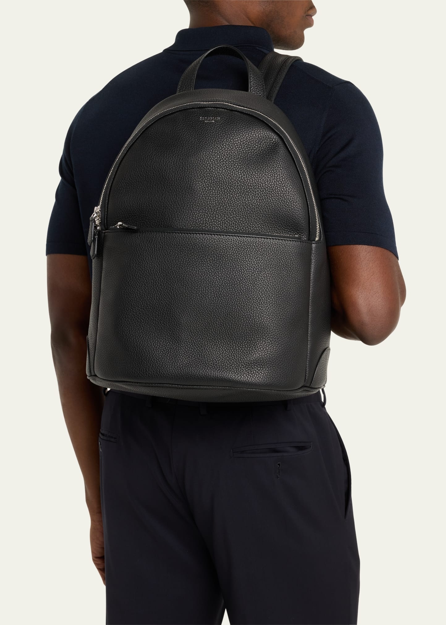 Men's Cachemire Leather Backpack - 2