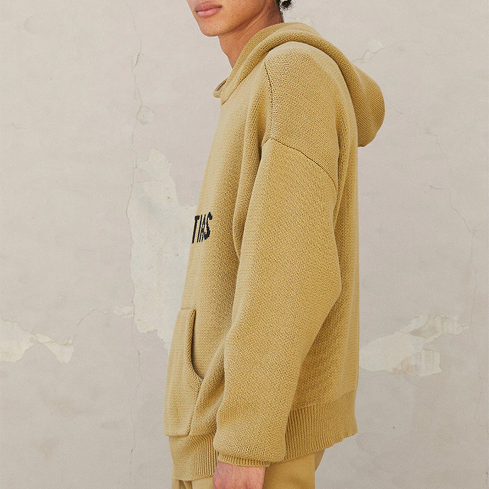 Fear of God Essentials FW21 Knit Pullover Logo Hoodie 'Amber' FOG-FW21-015 - 5