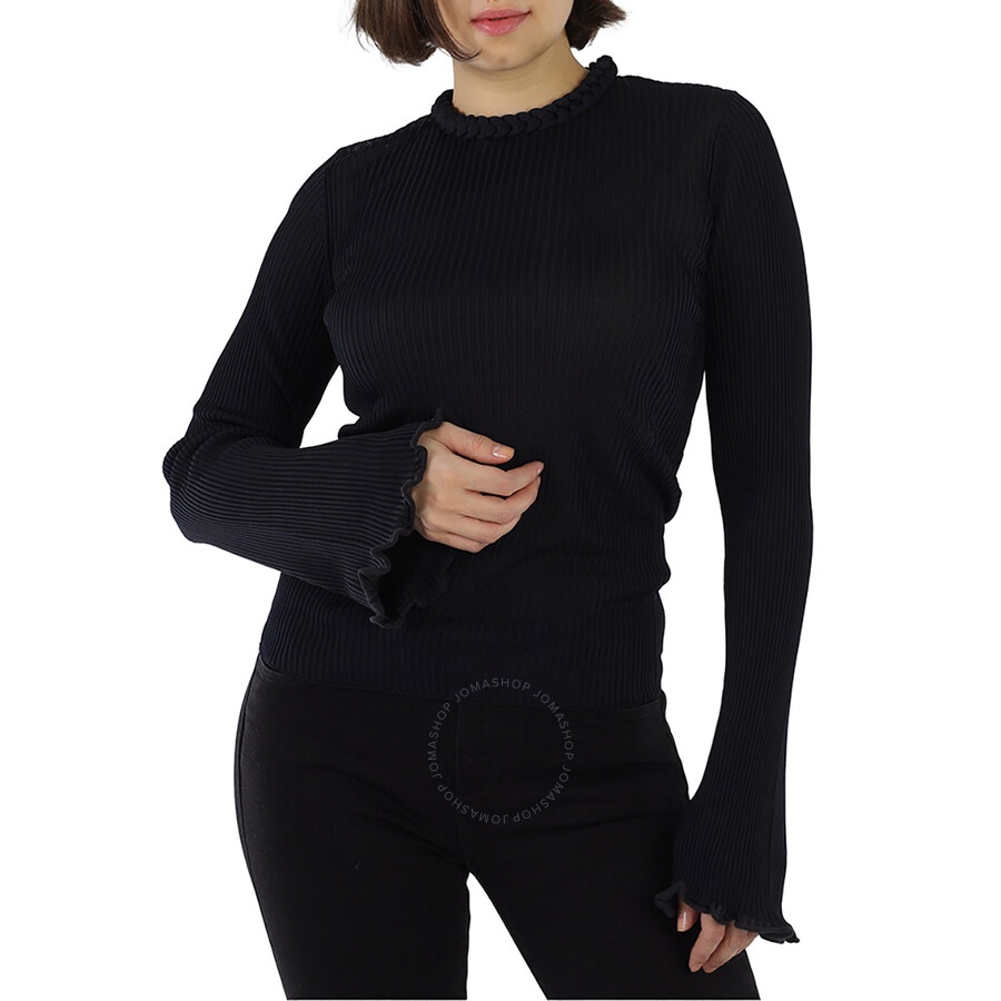 Chloe Blue Loose Ribbed Jumper - 1