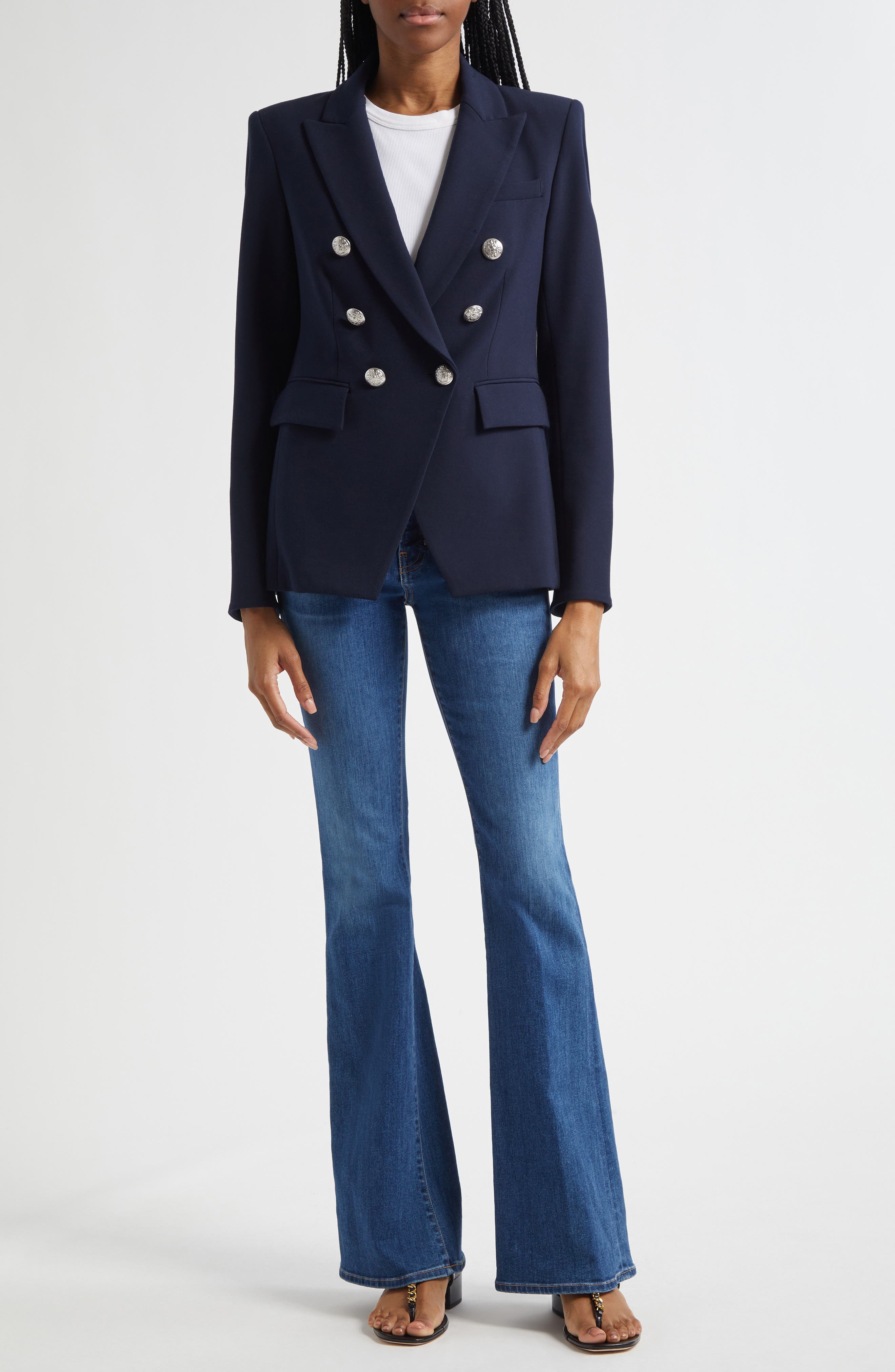 Veronica Beard Miller Dickey Jacket in Navy/Silver at Nordstrom - 2