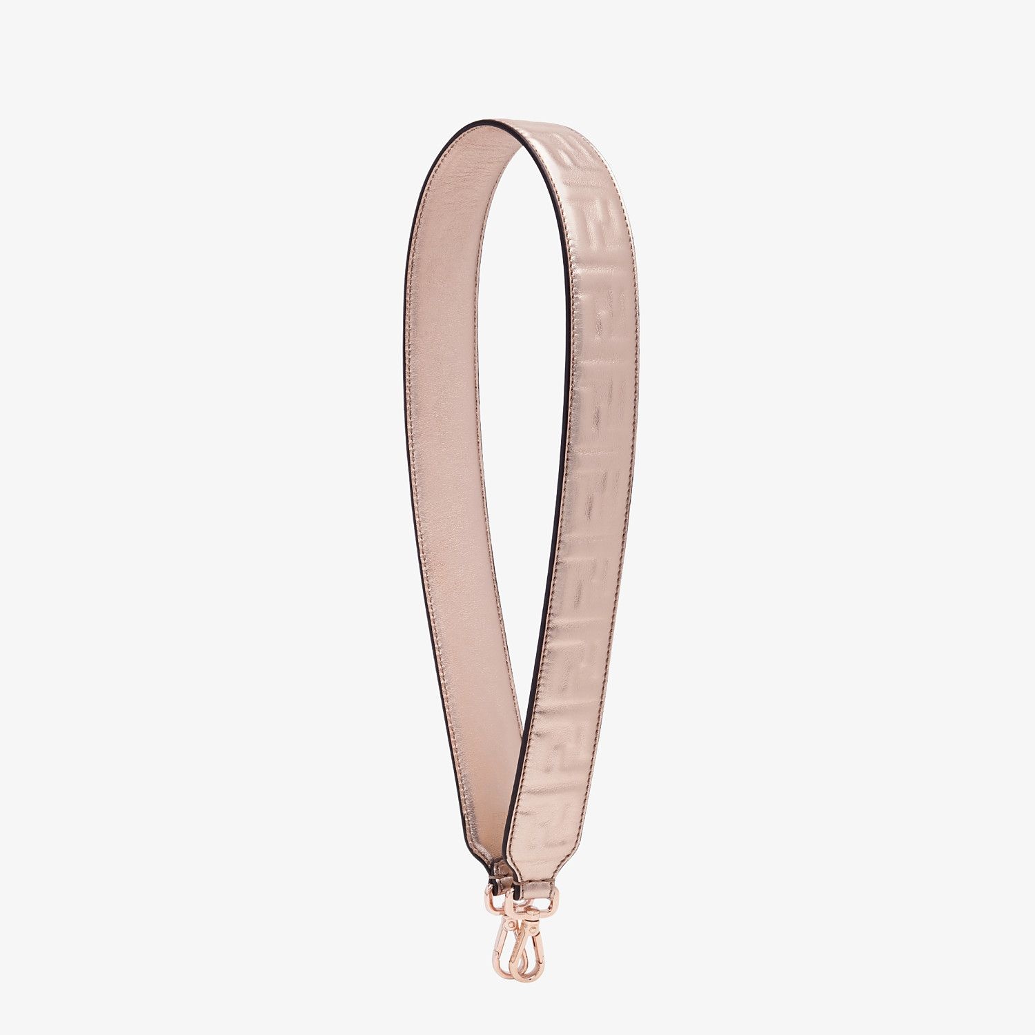 Pink leather shoulder strap - 1