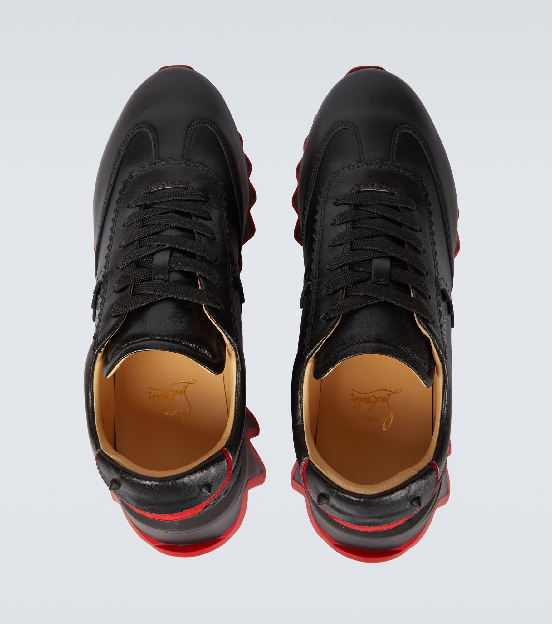 Loubishark leather sneakers - 4