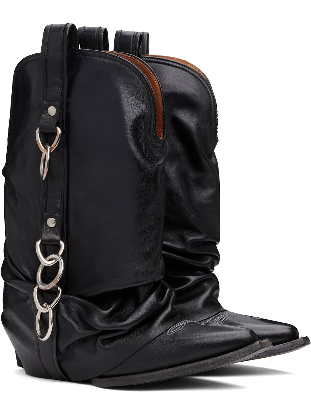 Black Harness Low Rider Cowboy Boots - 4