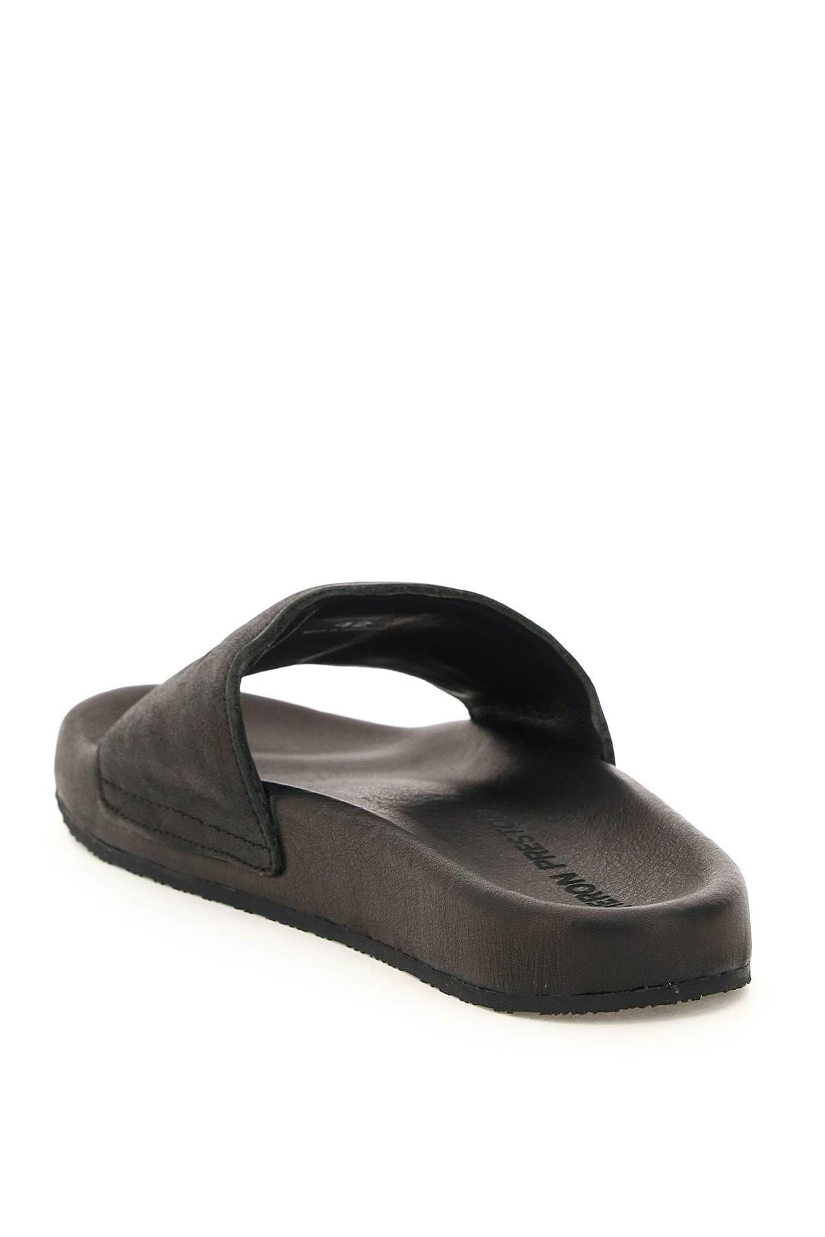 LEATHER SLIDERS WITH LOGO - 2