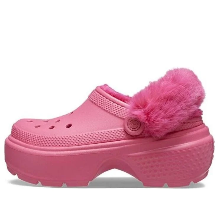 (WMNS) Crocs Stomp Lined Clog 'Hyper Pink' 208546-6VZ - 1