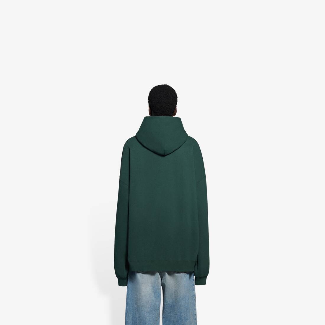 Men's Unisex Large Fit Hoodie in Green - 5