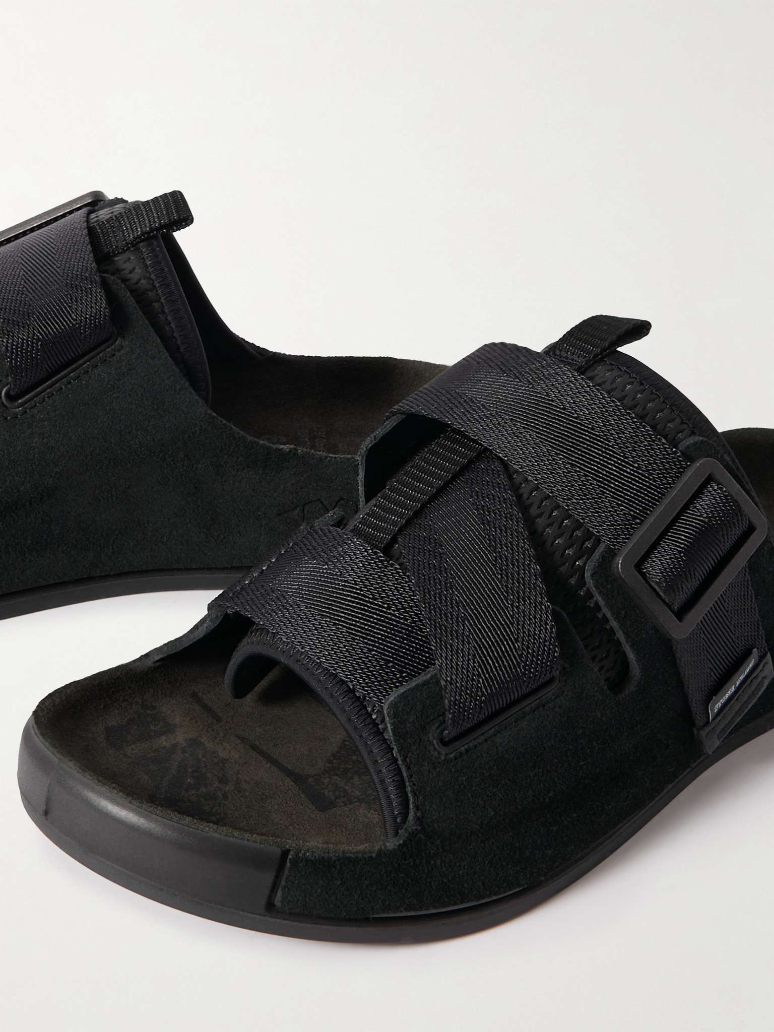 Suede and Mesh Sandals - 6
