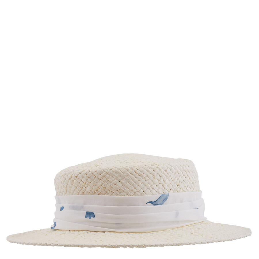 Maison Michel Ladies Beige Kiki Straw Boater Hat - 6