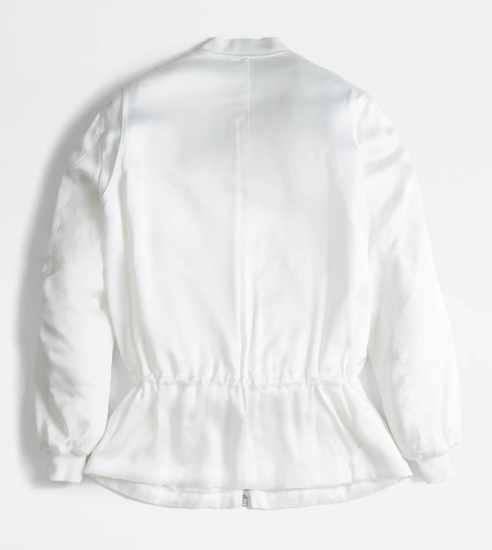 BOMBER JACKET WITH DRAWSTRING - WHITE - 4