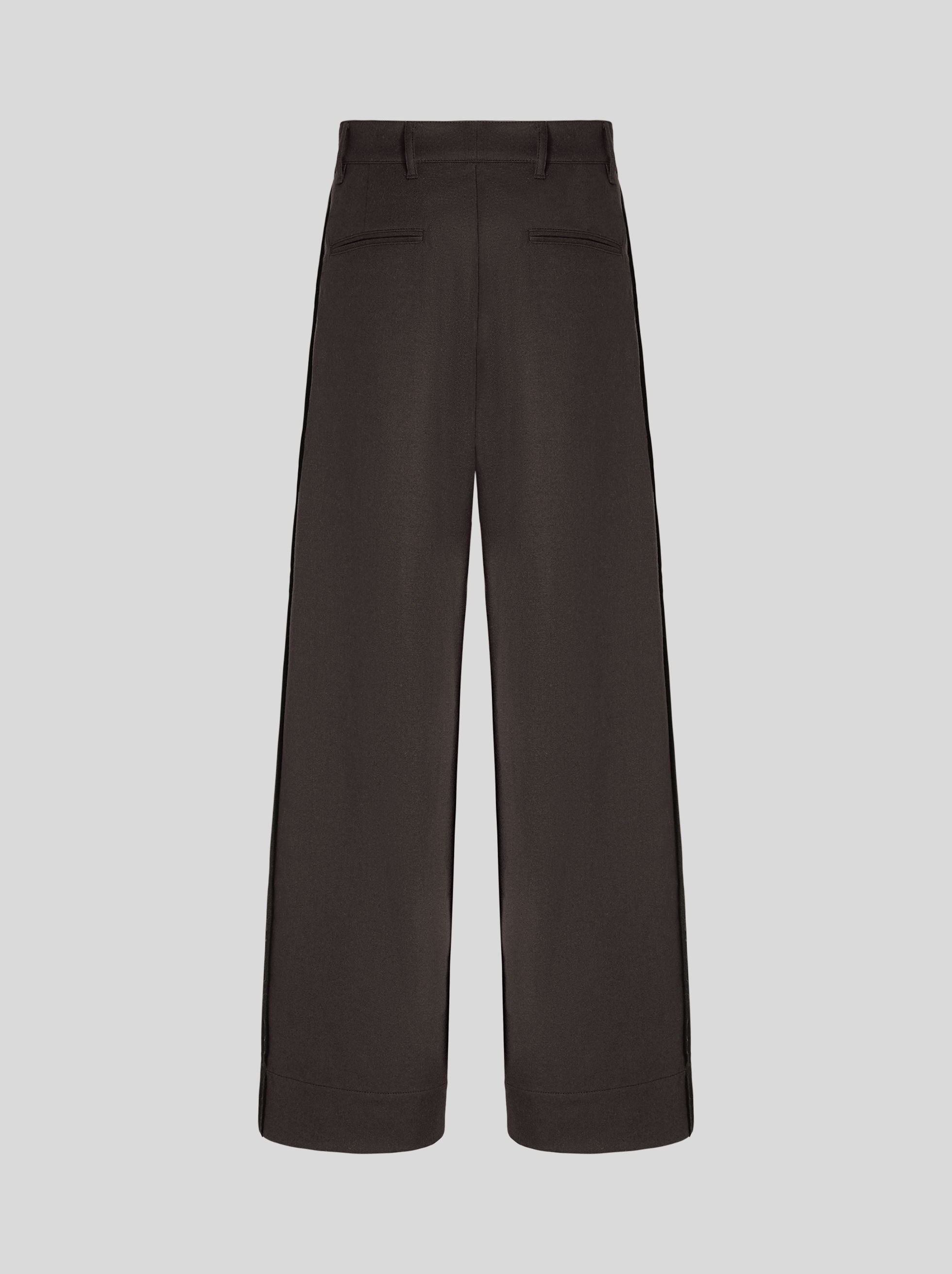 PALAZZO TROUSERS WITH CONTRASTING OPEN SIDE - 5