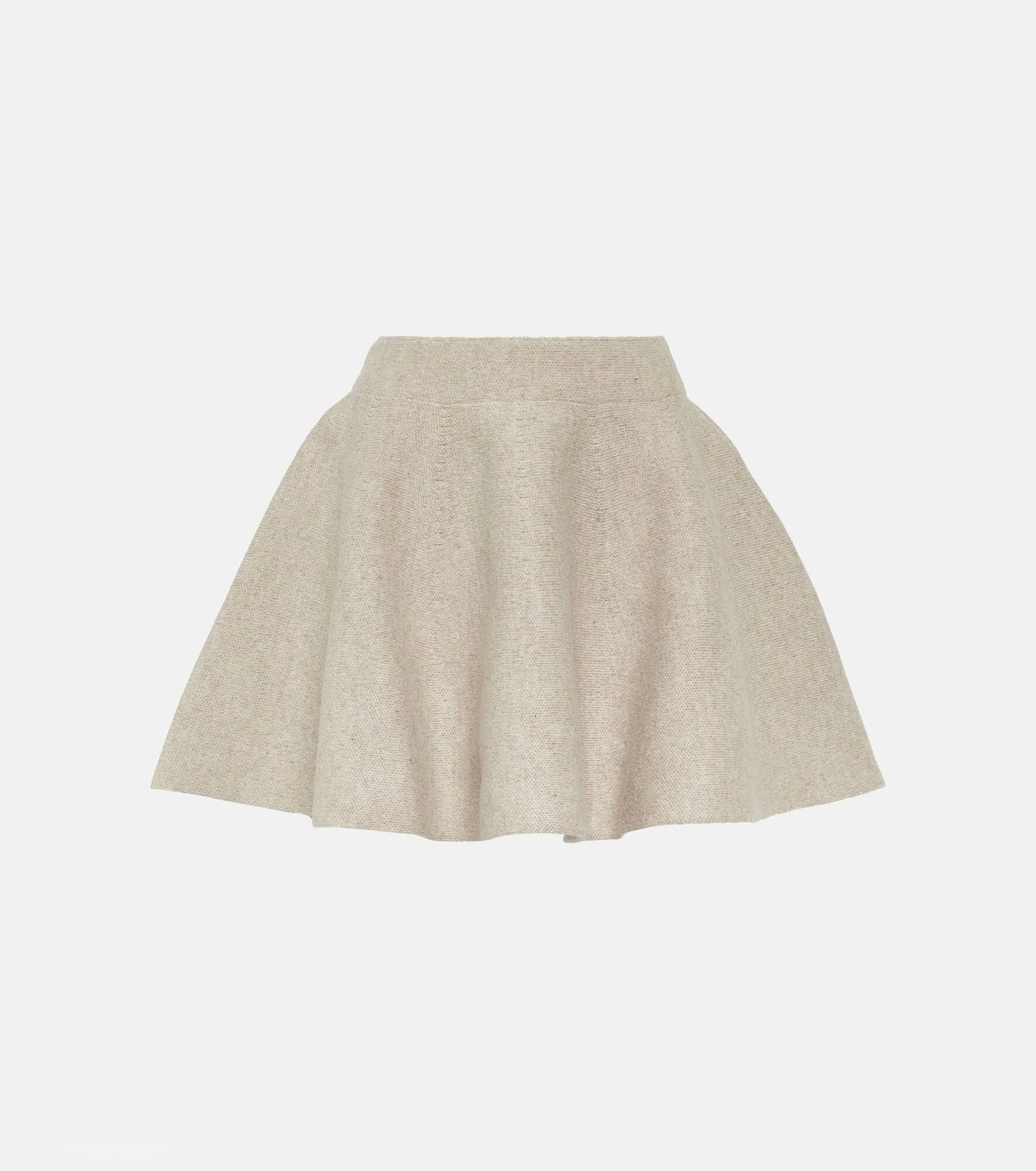 Flared wool-blend miniskirt - 1