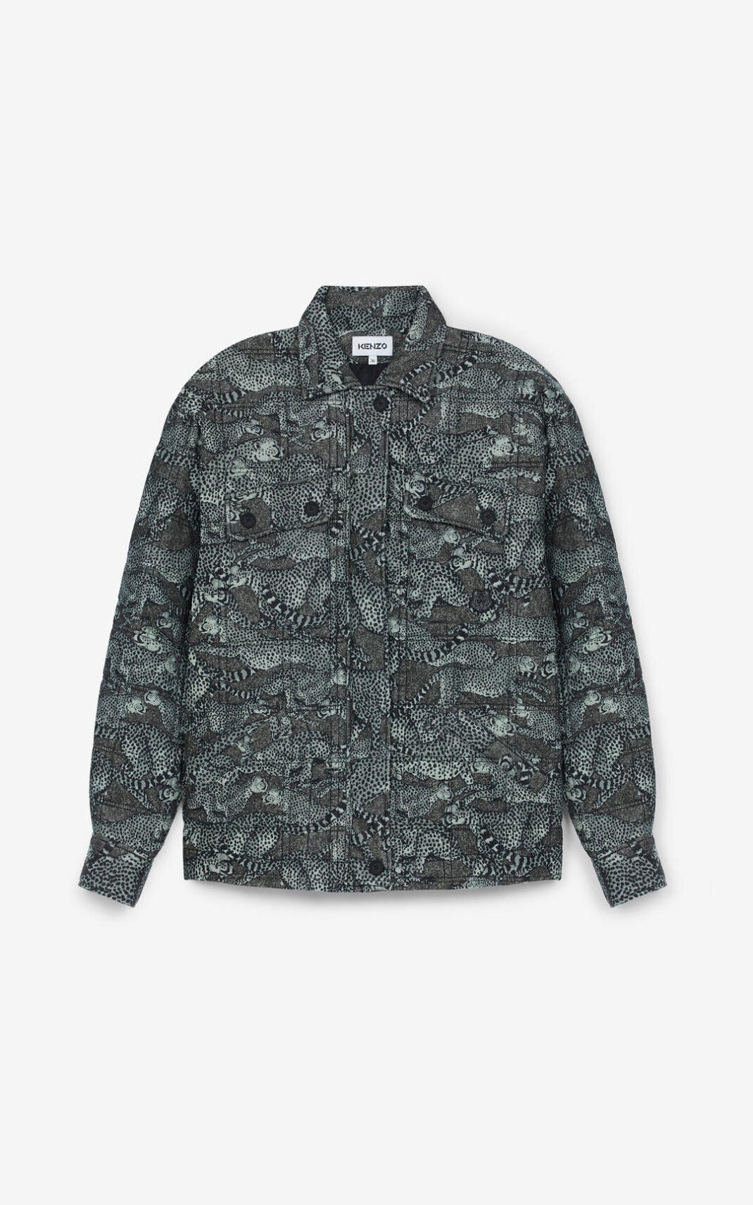 'KENZO Archive' padded velvet overshirt - 1