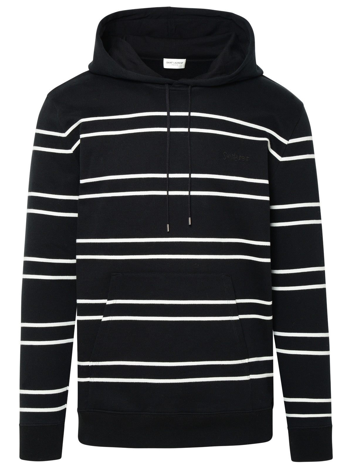 Saint Laurent Man Black Cotton Sweatshirt - 1
