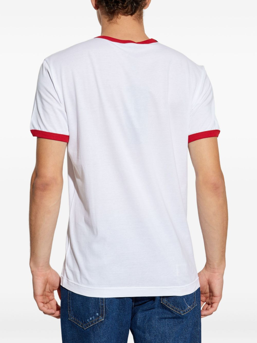 Exit-print  ringer T-shirt - 4