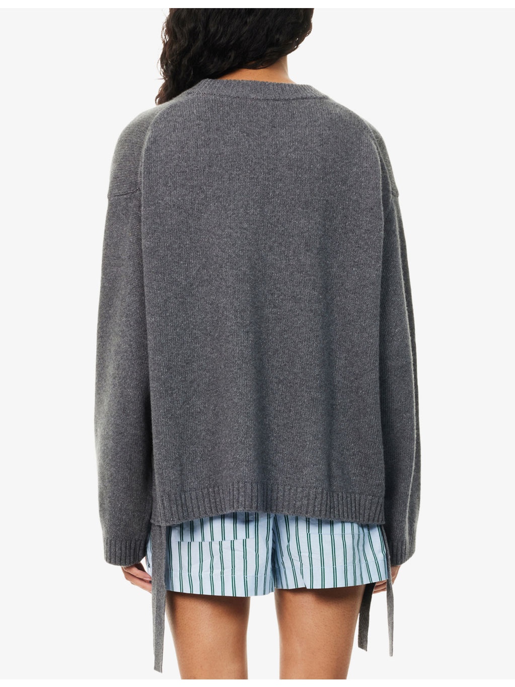 Round-Neck Brand-Patch Wool-Blend Jumper - 4