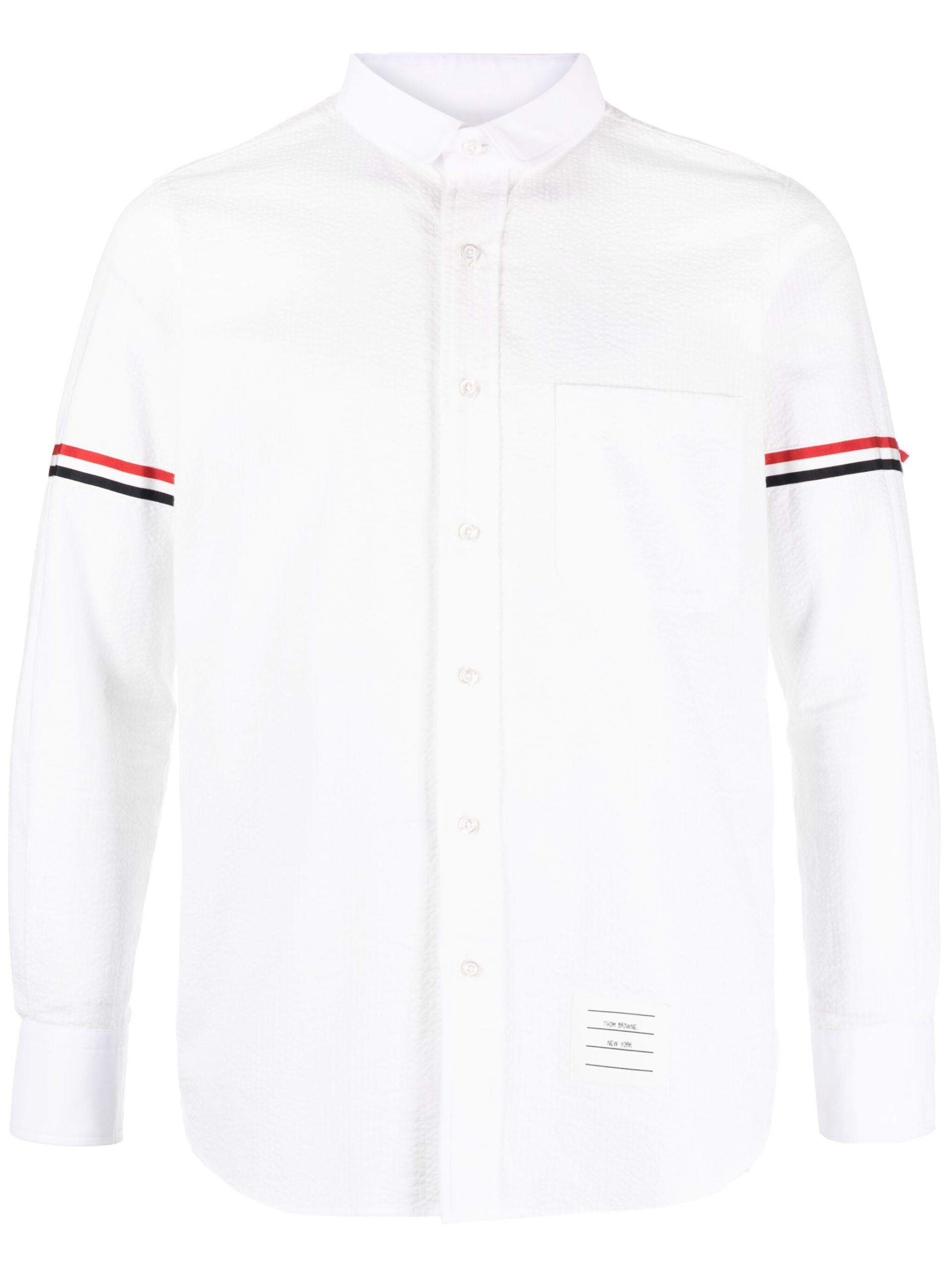 White RBW-Armband Cotton Shirt - 1