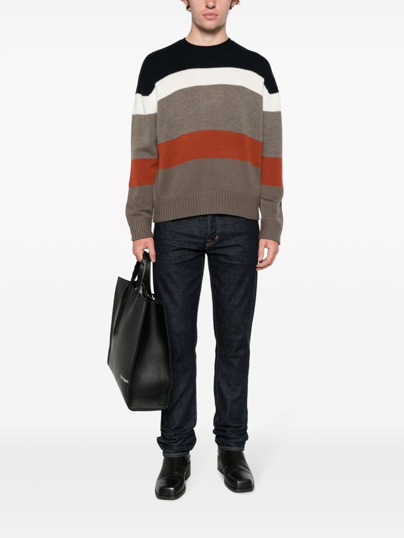 EMPORIO ARMANI intarsia-knit striped-pattern jumper outlook