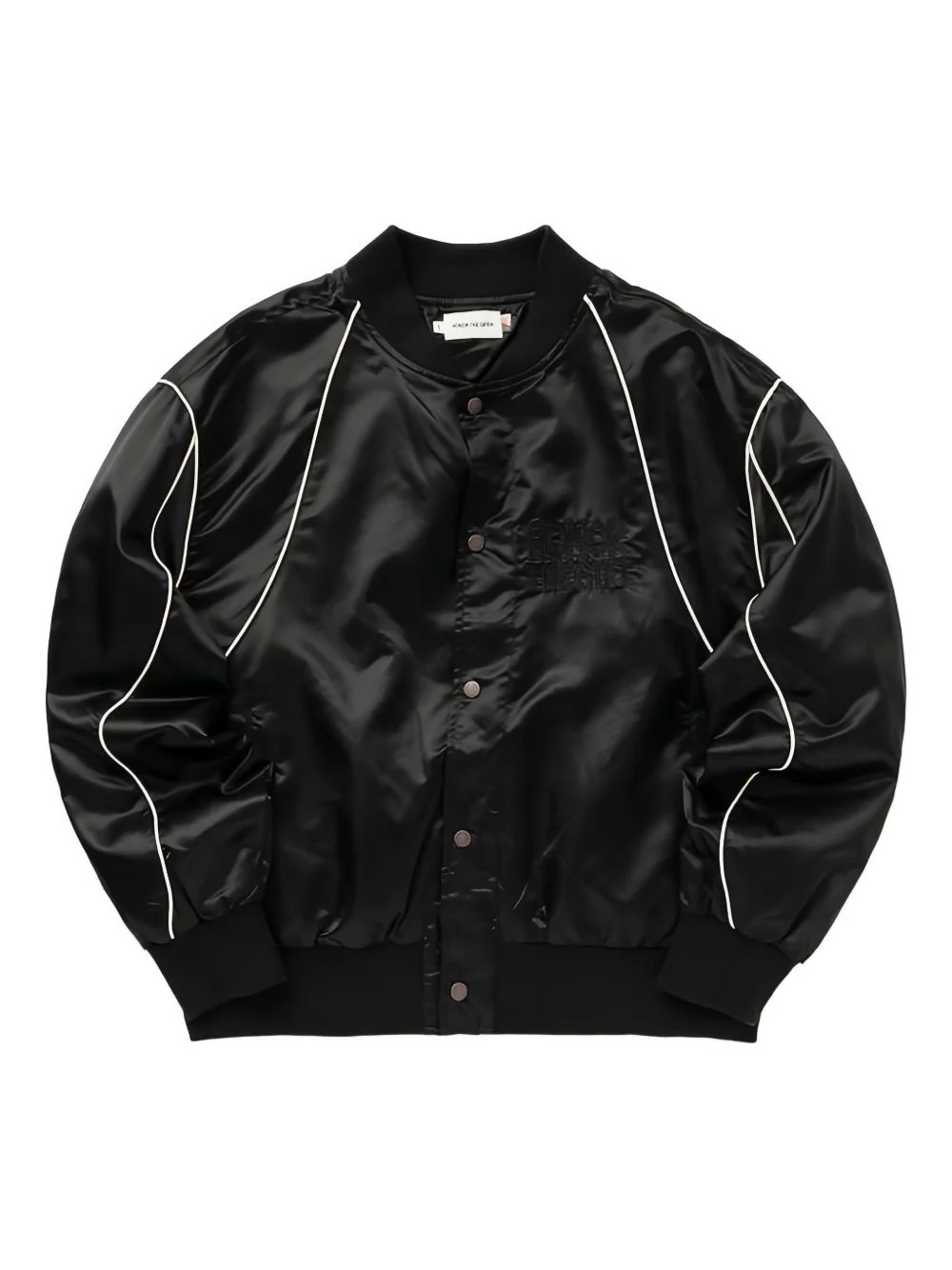 satin piped bomber jacket - 1