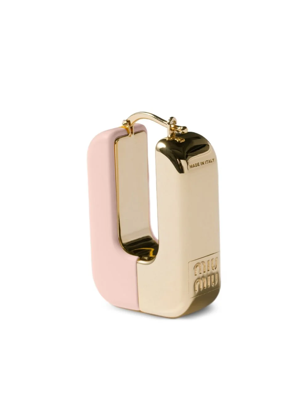 enamel-detail logo-lettering earrings - 1