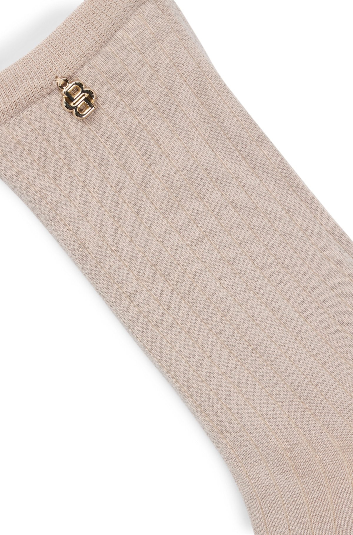 REGULAR-LENGTH SOCKS WITH METALLIC DOUBLE MONOGRAM - 2