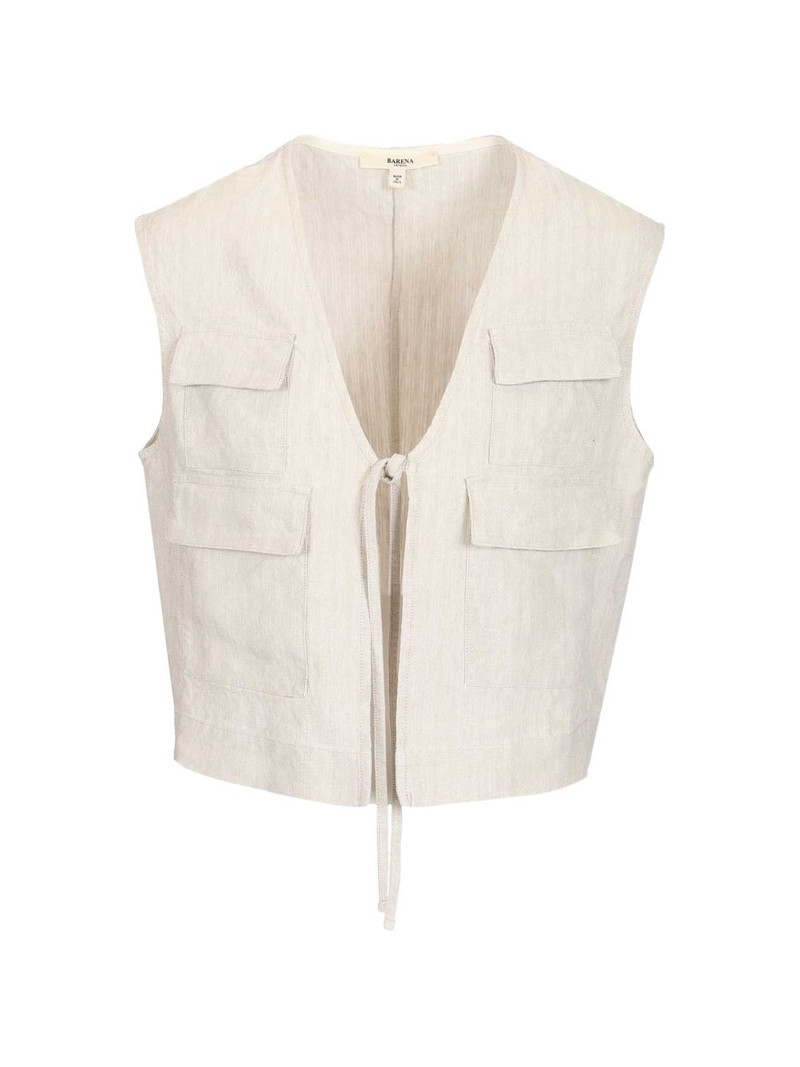 pocket V-neck gilet 1