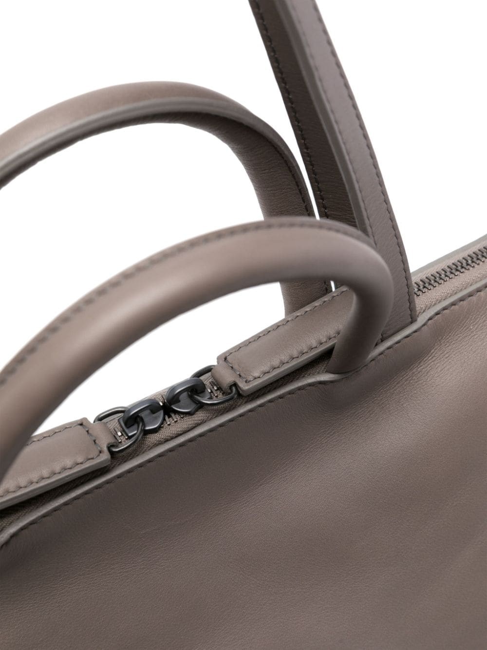 4 Dritta logo-debossed leather tote bag - 4