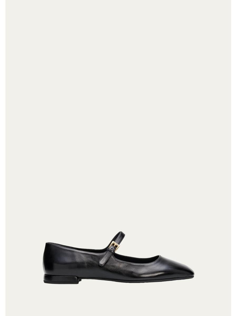 Leather Mary Jane Ballerina Flats 1