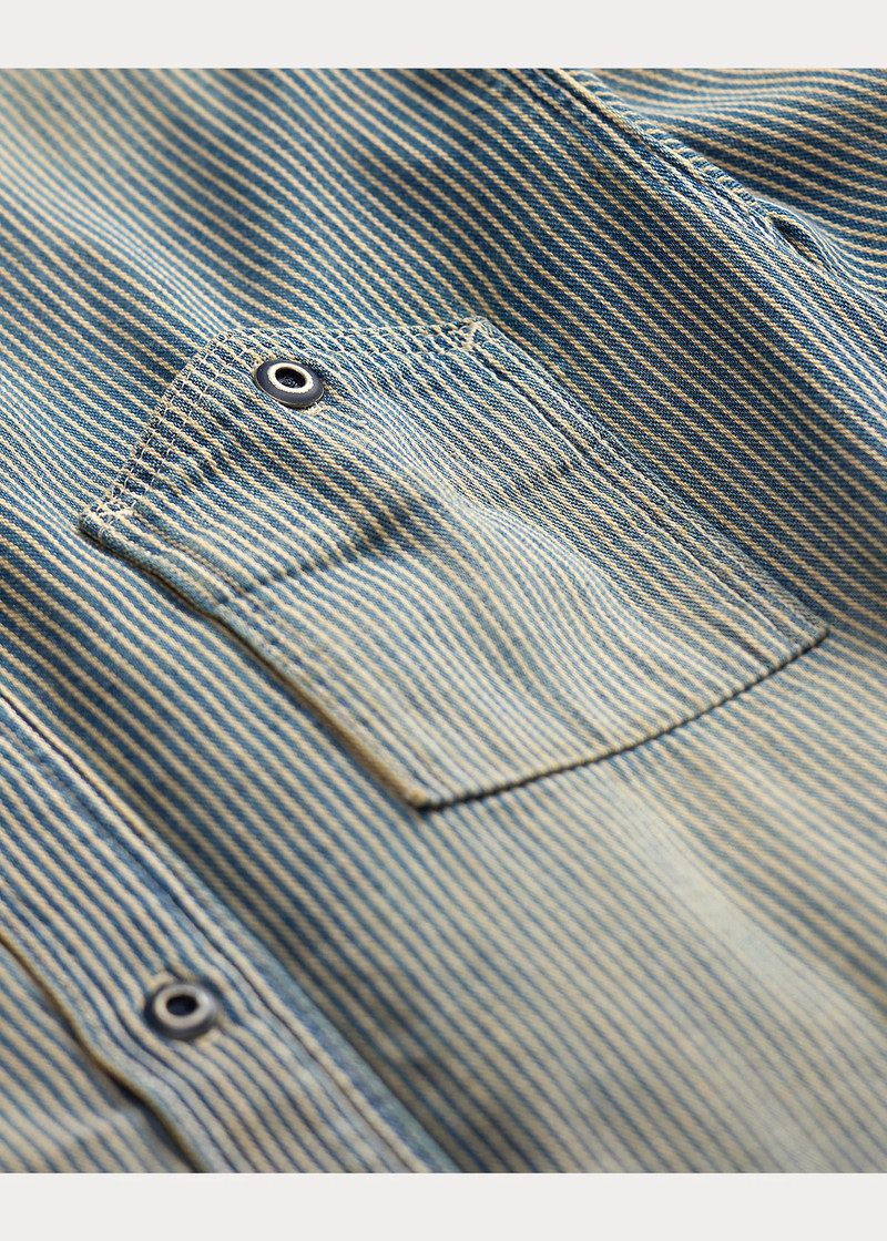 Indigo Striped Twill Workshirt 5