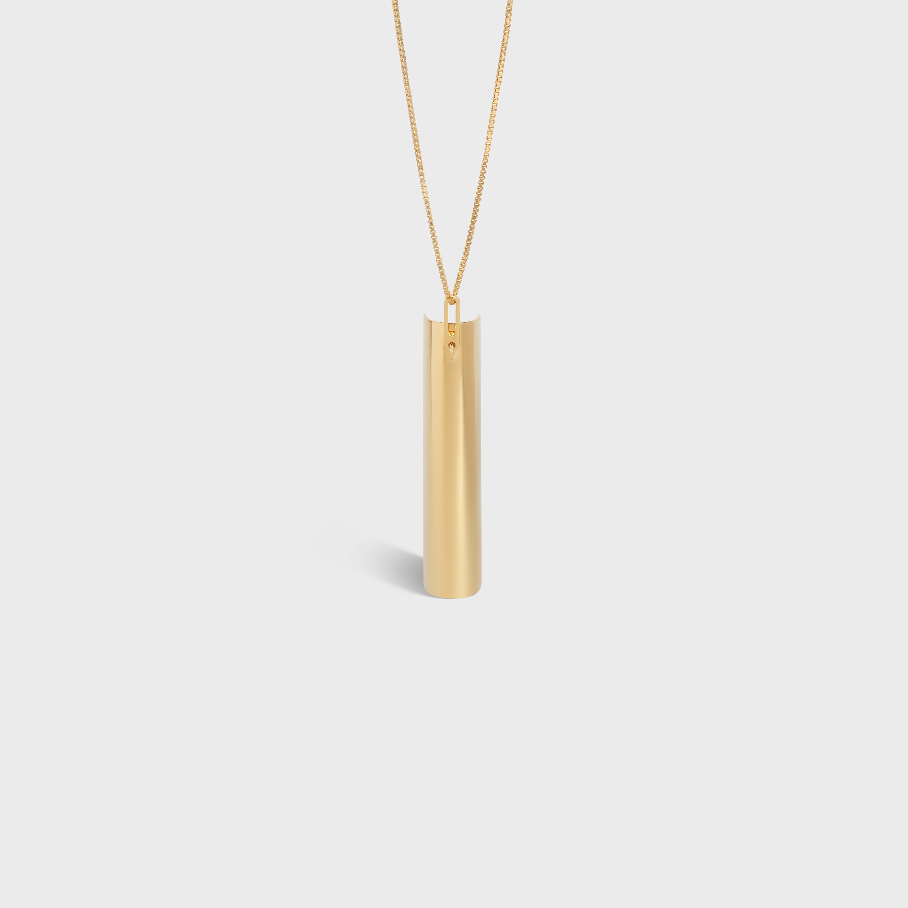 CELINE LIGHTER CASE NECKLACE IN BRASS WITH GOLD FINISH - 3