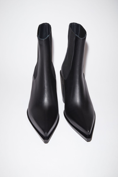 Acne Studios Leather ankle boots - Black outlook