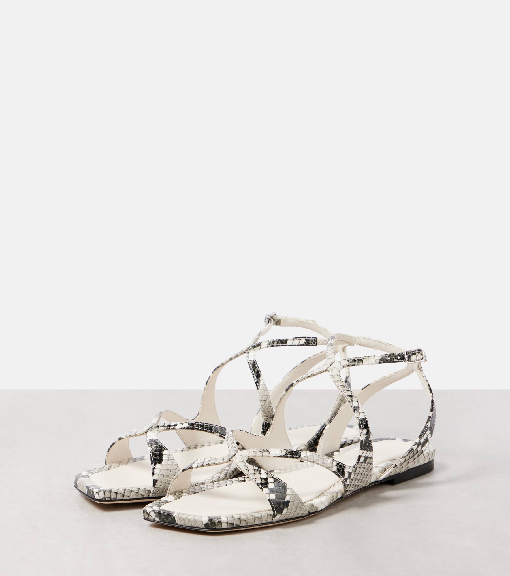 Ayla snake-effect leather sandals - 5