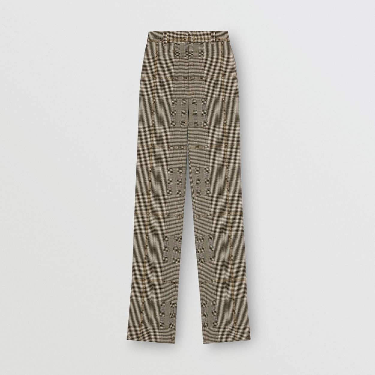 Check Wool Jacquard Tailored Trousers - 1