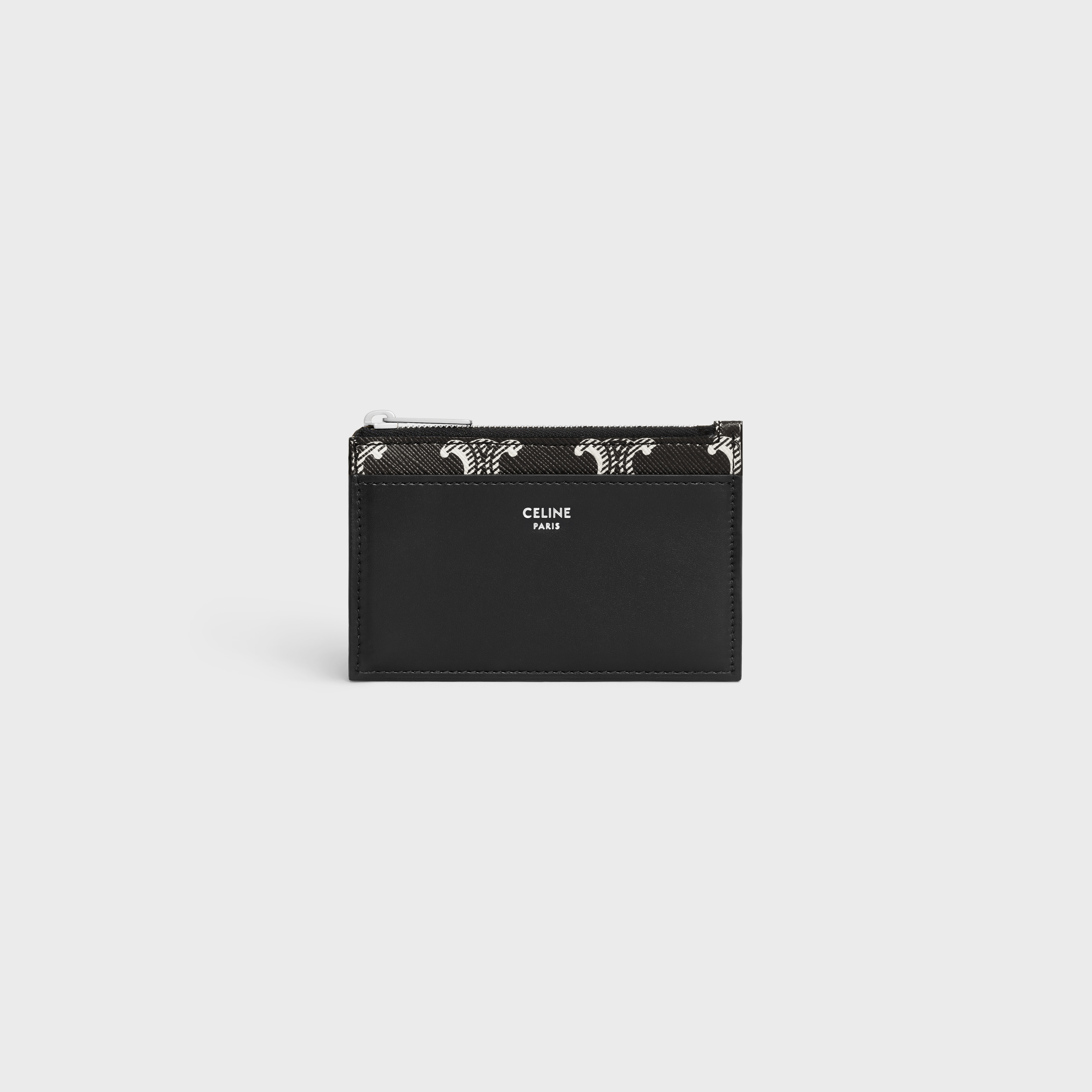 Zipped Card Holder in Triomphe canvas two-tone and calfskin - 1