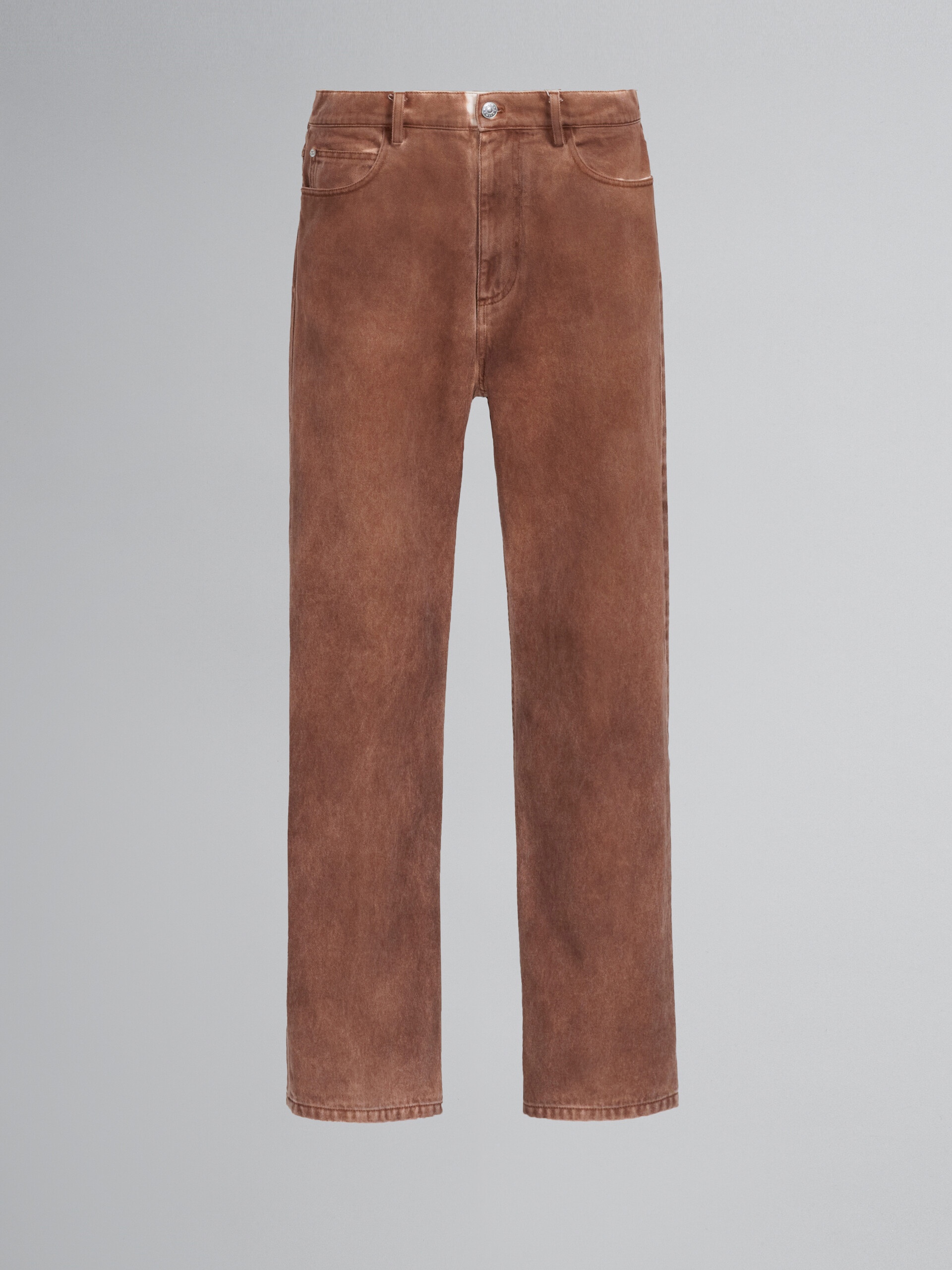 BROWN DENIM PANTS - 1