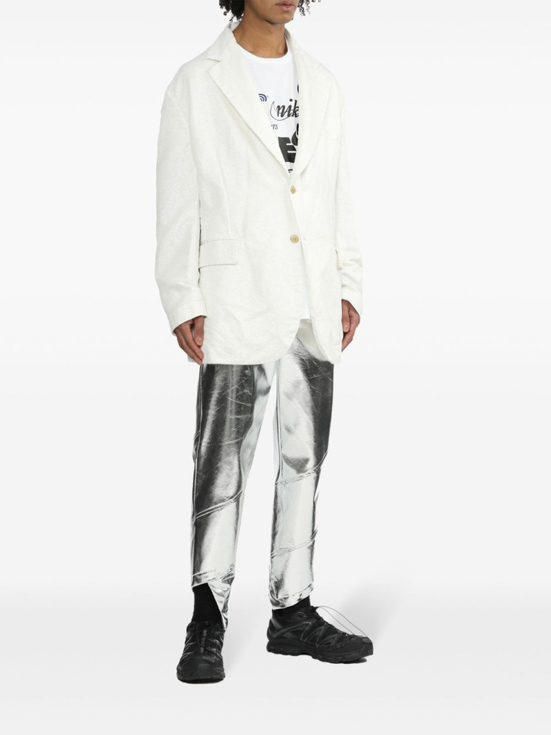 BLACK COMME des GARÇONS asymmetric cropped trousers outlook
