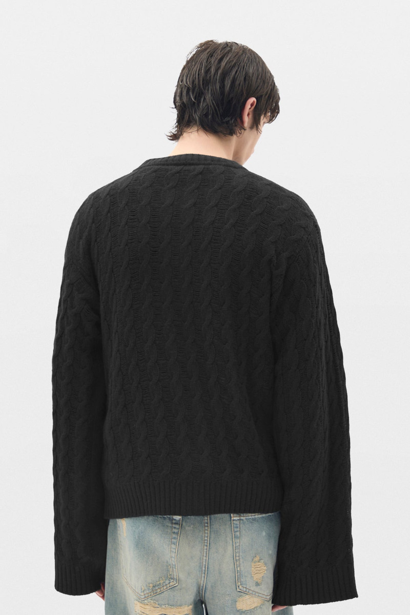 Jeff Cable Knit Ladder Stitch Cardigan 3