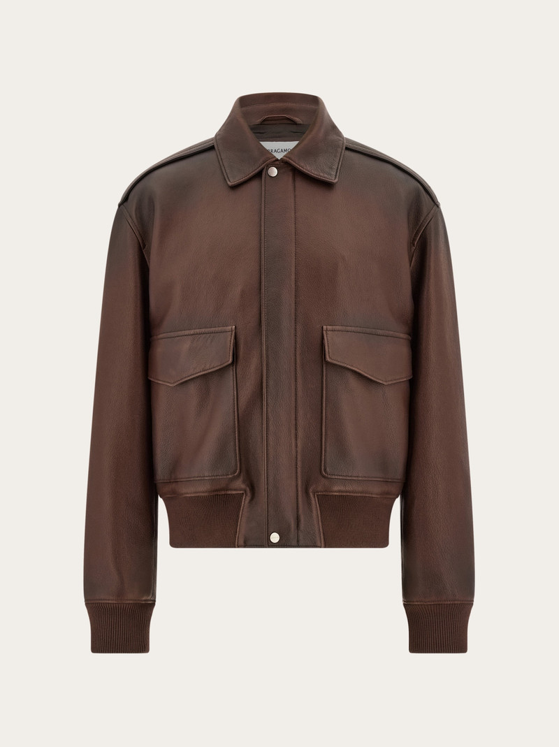 Leather blouson 1