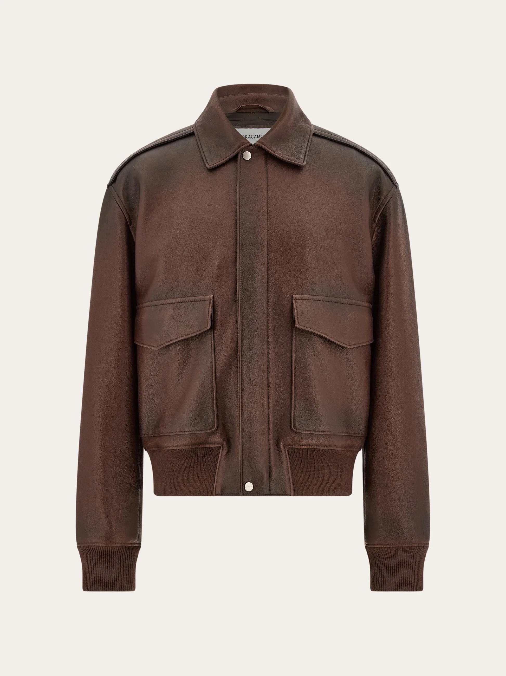 Leather blouson - 1