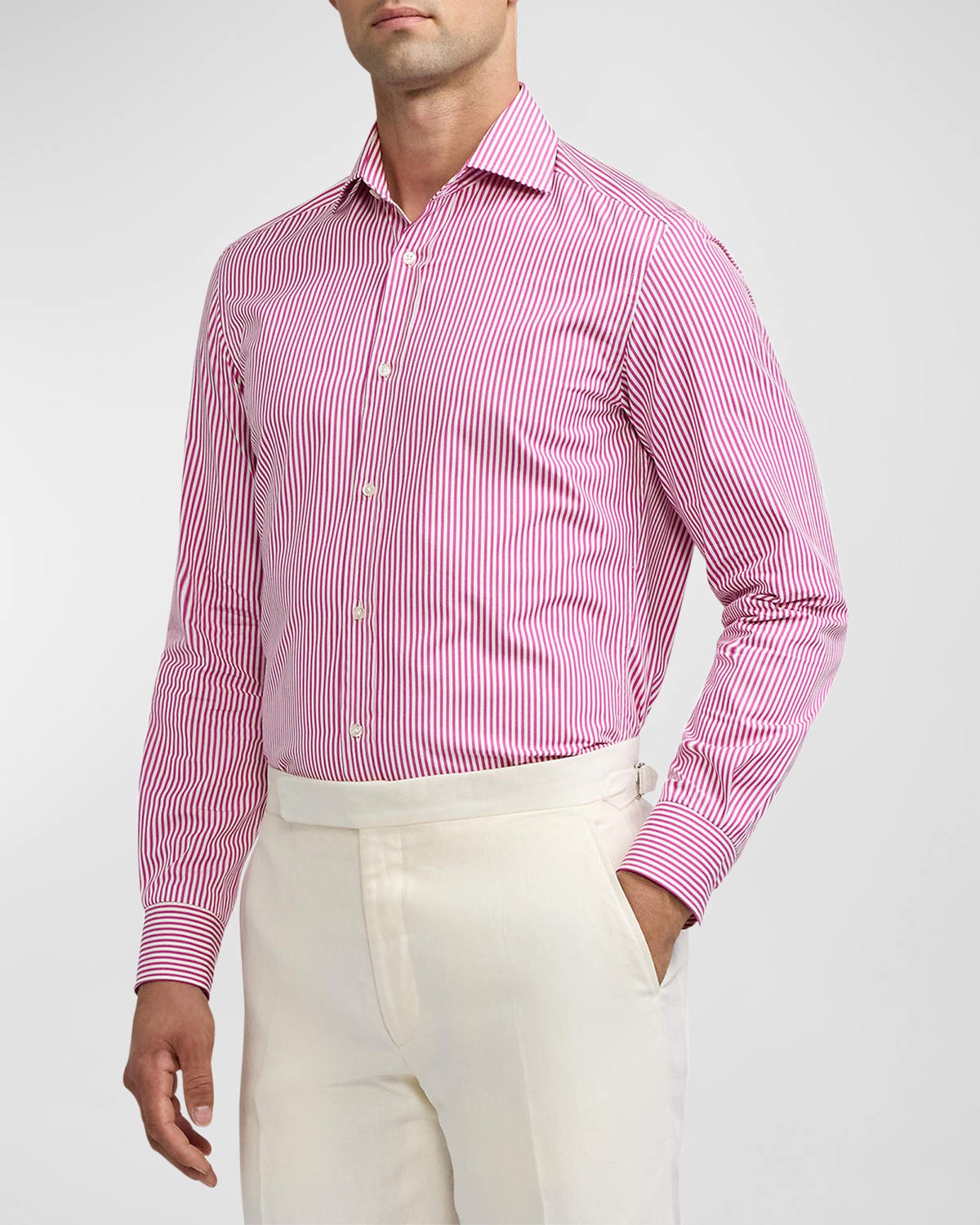 Men's Bengal Stripe Poplin Sport Shirt - 6