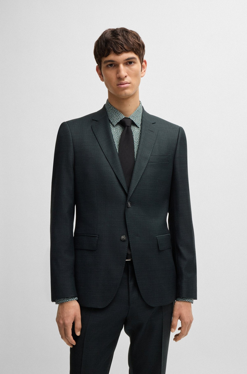SLIM-FIT SUIT IN MICRO-PATTERNED STRETCH WOOL 2