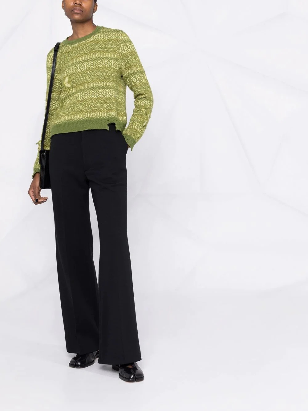 Fair Isle distressed-finish jumper - 2