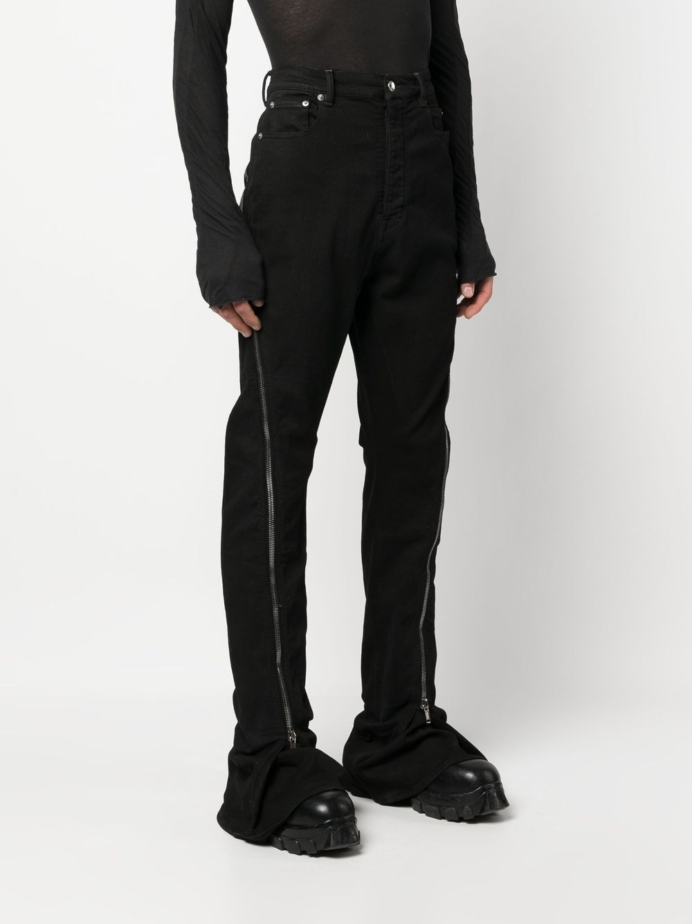 zip-detail slim-fit jeans - 3